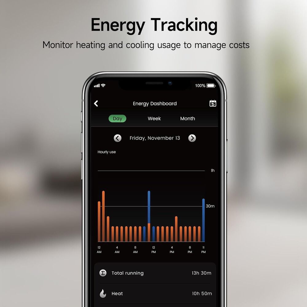 Smart Thermostat for House, 4.3 Inches WiFi Thermostat Compatible with Alexa ... - Picture 3 of 6